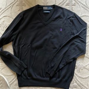 POLO BY RALPH MENS LAUREN black V neck sweater